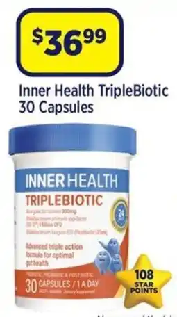 Star Discount Chemist Inner Health TripleBiotic 30 Capsules offer