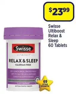 Star Discount Chemist Swisse Ultiboost Relax & Sleep 60 Tablets offer