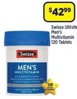 Star Discount Chemist Swisse Ultivite Men's Multivitamin 120 Tablets offer