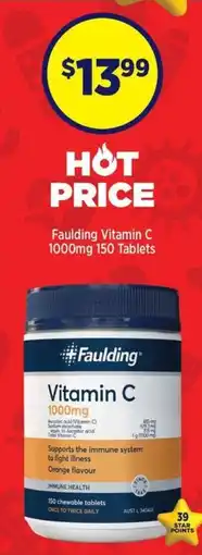 Star Discount Chemist Faulding Vitamin C 1000mg 150 Tablets offer