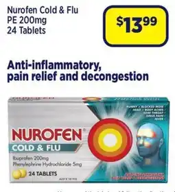 Star Discount Chemist Nurofen Cold & Flu PE 200mg 24 Tablets offer