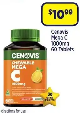 Star Discount Chemist Cenovis Mega C 1000mg 60 Tablets offer