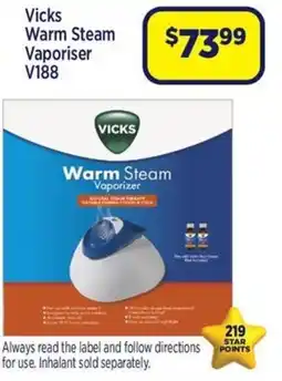 Star Discount Chemist Vicks Warm Steam Vaporiser V188 offer