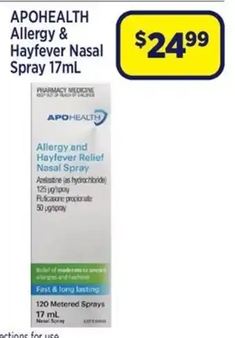 Star Discount Chemist APOHEALTH Allergy & Hayfever Nasal Spray offer