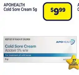 Star Discount Chemist APOHEALTH Cold Sore Cream offer