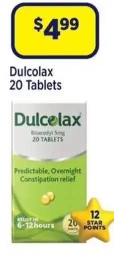 Star Discount Chemist Dulcolax 20 Tablets offer