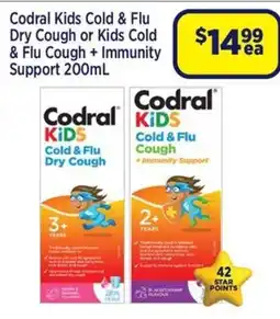 Star Discount Chemist Codral Kids Cold & Flu Dry Cough or Kids Cold & Flu Cough + Immunity Support offer