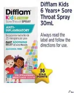 Star Discount Chemist Difflam KidsCAD Sore Throat SPRAY offer