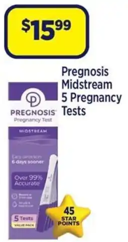 Star Discount Chemist Pregnosis Midstream 5 Pregnancy tests offer