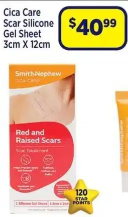 Star Discount Chemist Cica Care Scar Silicone Gel Sheet offer