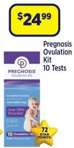 Star Discount Chemist Pregnosis Ovulation Kit 10 Tests offer