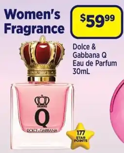 Star Discount Chemist Dolce & Gabbana Q Eau de Parfum offer