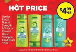 Star Discount Chemist Garnier Fructis Normal Strength & Shine or Coconut Water Shampoo, Conditioner offer