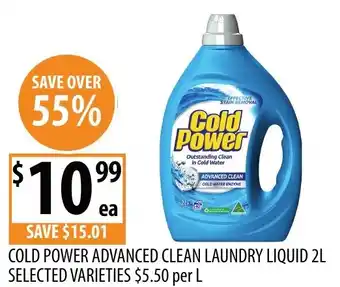 Cold power advanced clean laundry liquid