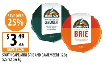 Supabarn South cape mini brie and camembert offer