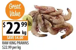Supabarn Raw king prawns offer