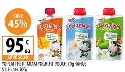 Supabarn Yoplait petit miam yoghurt pouch range offer