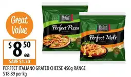 Supabarn Perfect italiano grated cheese range offer