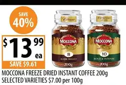 Supabarn Moccona freeze dried instant coffee offer