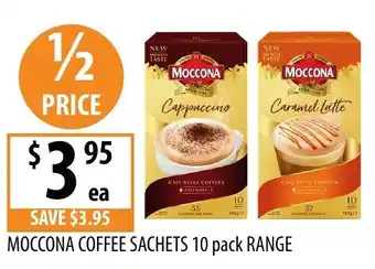 Moccona coffee sachets range