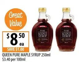 Supabarn Queen pure maple syrup offer