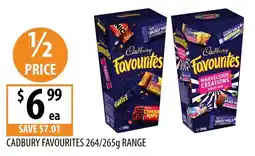 Supabarn Cadbury favourites range offer