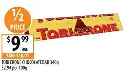 Supabarn Toblerone chocolate bar offer