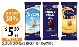 Supabarn Cadbury chocolate blocks range offer