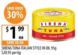 Supabarn Sirena tuna italian style in oil offer