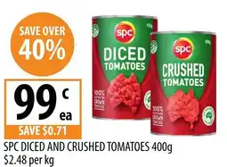 Supabarn Spc diced and crushed tomatoes offer