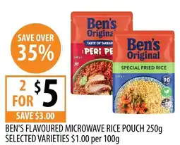 Supabarn Bens flavoured microwave rice pouch offer