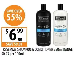 Supabarn Tresemme shampoo & conditioner range offer
