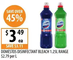 Supabarn Domestos disinfectant bleach range offer