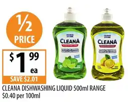 Supabarn Cleana dishwashing liquid range offer