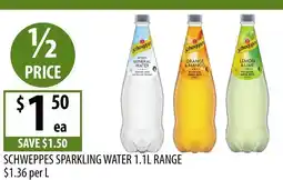 Supabarn Schweppes sparkling water range offer