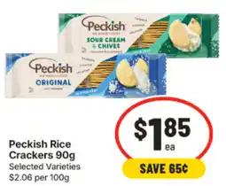 IGA Peckish Rice Crackers offer