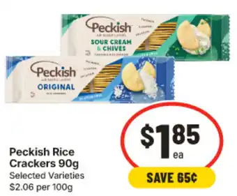 IGA Peckish Rice Crackers offer