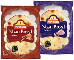 IGA Mission Naan Bread Selected Varieties offer
