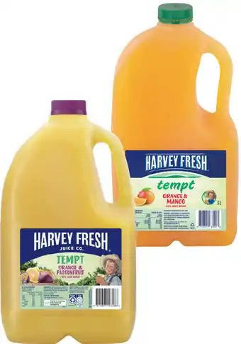 IGA Harvey Fresh Tempt Fruit Drink Selected Varieties offer
