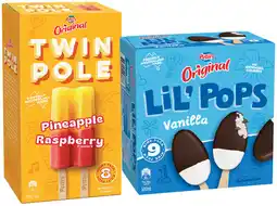 IGA Peters Original Twin Pole 8 Pack or LiL’ Pops Ice Cream 9 Pack Selected Varieties offer