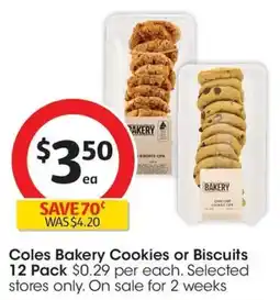 Coles Coles Bakery Cookies or Biscuits offer