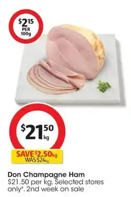 Coles Don Champagne Ham offer