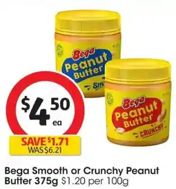 Coles Bega Smooth or Crunchy Peanut Butter offer