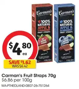Coles Carmans Fruit Straps offer