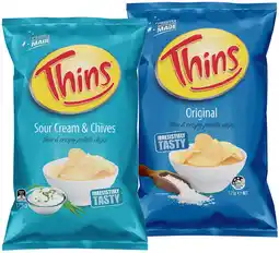 IGA Thins Chips 150‑175g Selected Varieties offer