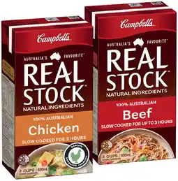 IGA Campbell’s Real Stock Selected Varieties offer