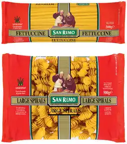 IGA San Remo Pasta 375‑500g Selected Varieties offer