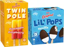 IGA Peters Original Twin Pole 8 Pack or LiL’ Pops Ice Cream 9 Pack Selected Varieties offer
