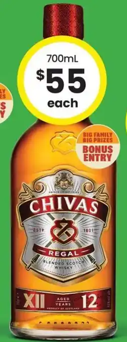 Chivas Regal 12 Year Old Scotch
