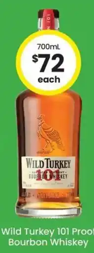 The Bottle O Wild Turkey 101 Proof Bourbon Whiskey offer